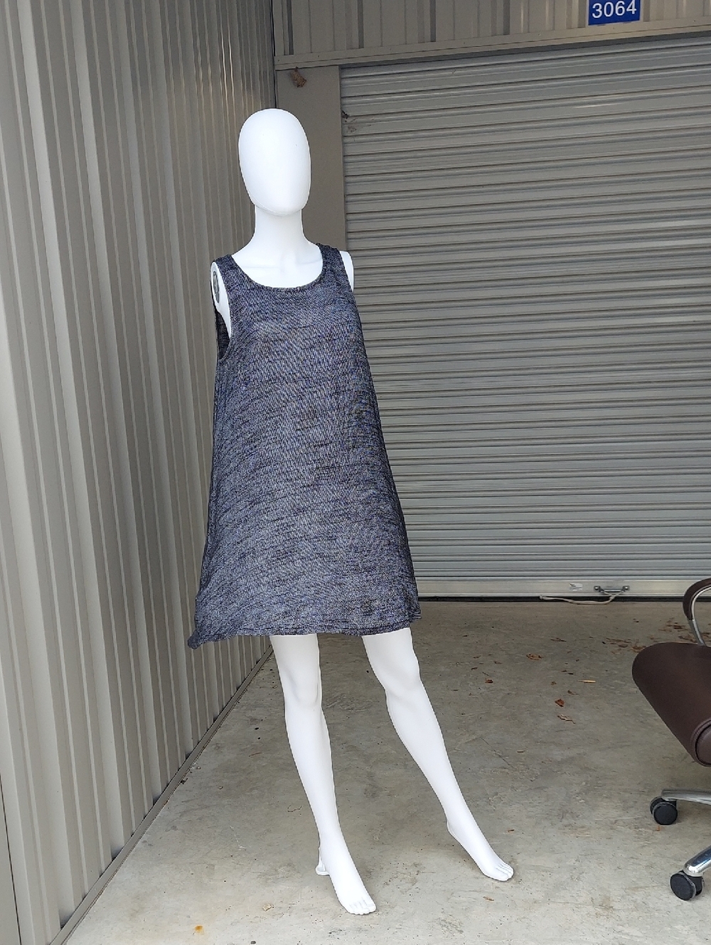 Eileen Fisher Size Medium Fits Up To XL Mélange Knit Tank Top Style Tunic/Dress